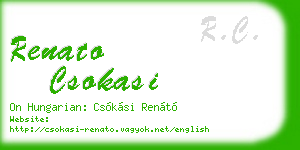 renato csokasi business card